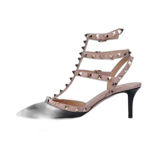 Rockstud Ankle Strap Pumps