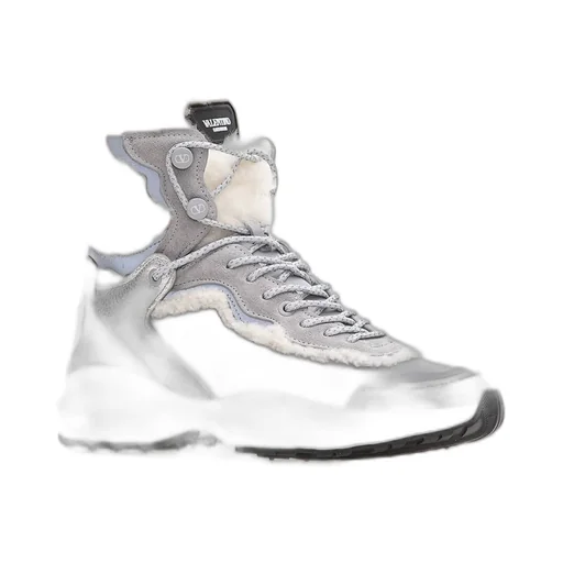 High-Top Sneakers With Shearling Trim