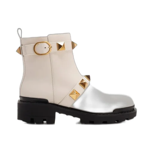Studded Leather Ankle Boots