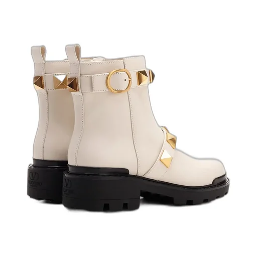 Studded Leather Ankle Boots