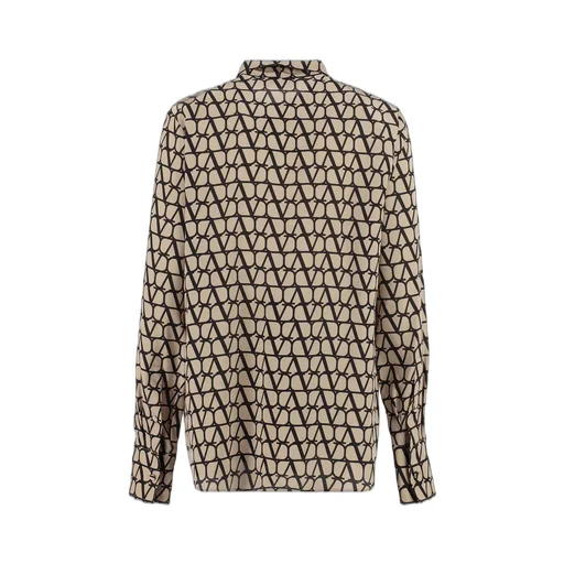 Vltn Print Silk Shirt