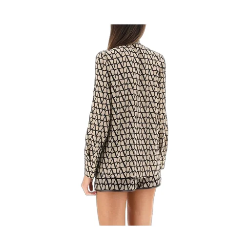 Vltn Print Silk Shirt
