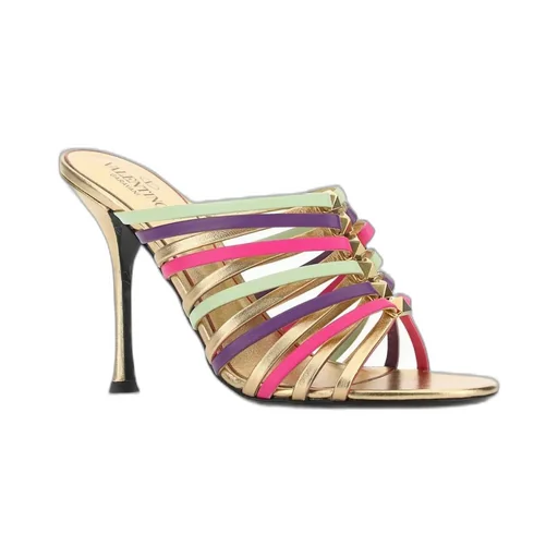 Strappy Heeled Mules