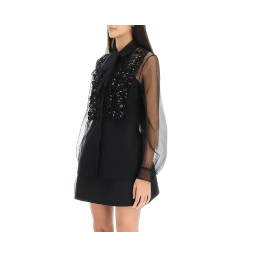 Sheer Embellished Blouse