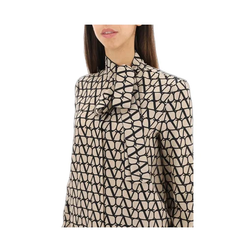 Vltn Print Silk Shirt