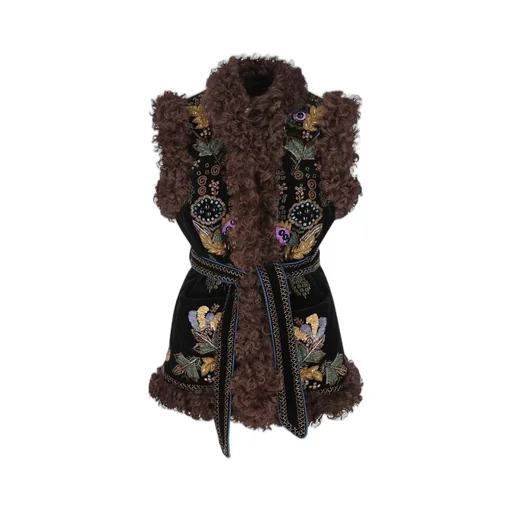 Embellished Velvet Vest