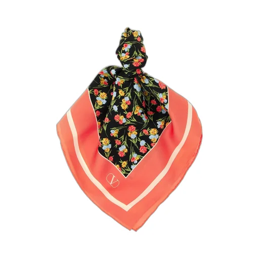 Floral Print Silk Scarf