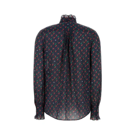 Printed Silk Shirt With Cherry Motif