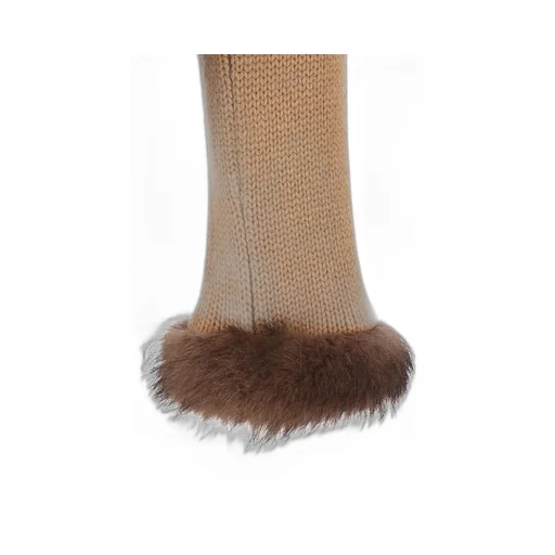 Cardigan With Fur Trim