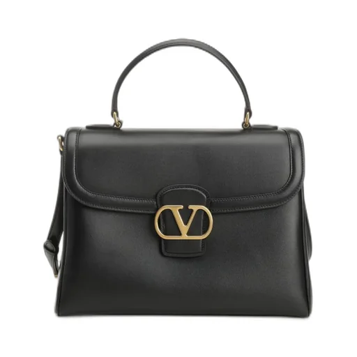 Vltn Times Leather Top Handle Bag