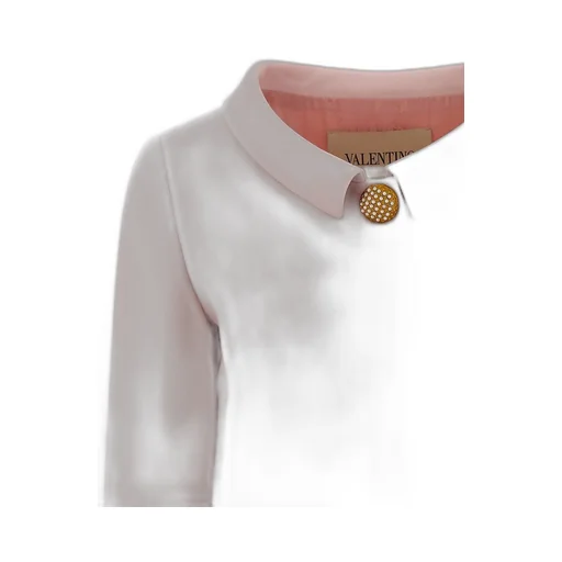 Cropped Jacket With Feather Trim