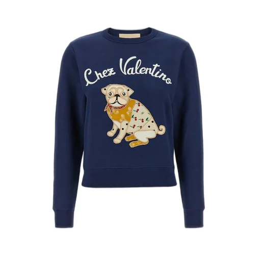 Sweatshirt With Pug Appliqué