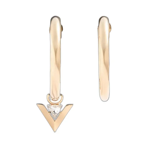 Hoop Earrings With Triangle Charm