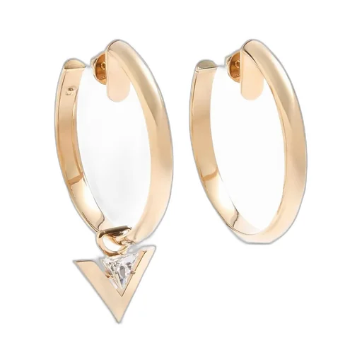 Hoop Earrings With Triangle Charm