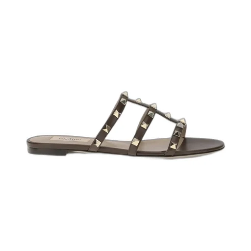 Studded Leather Slides