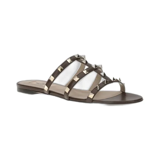 Studded Leather Slides
