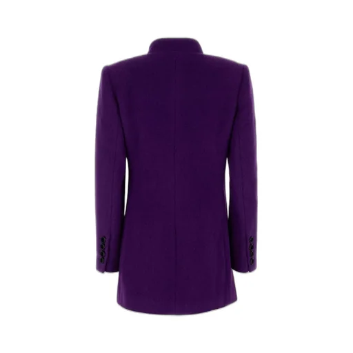 Wool Blend Coat With Bow Detail