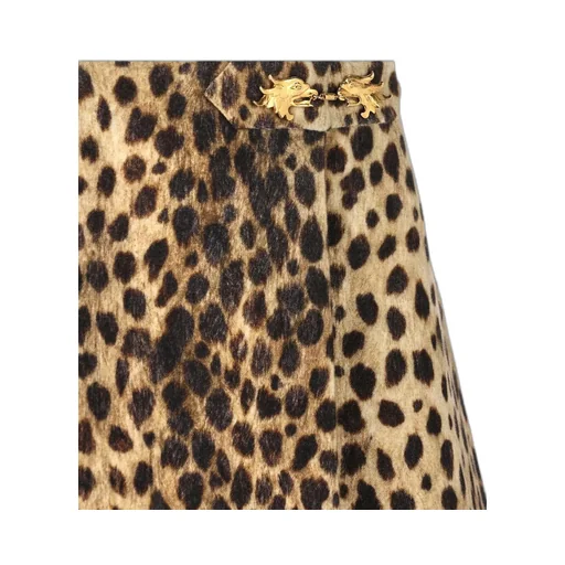 Leopard Print A-Line Skirt