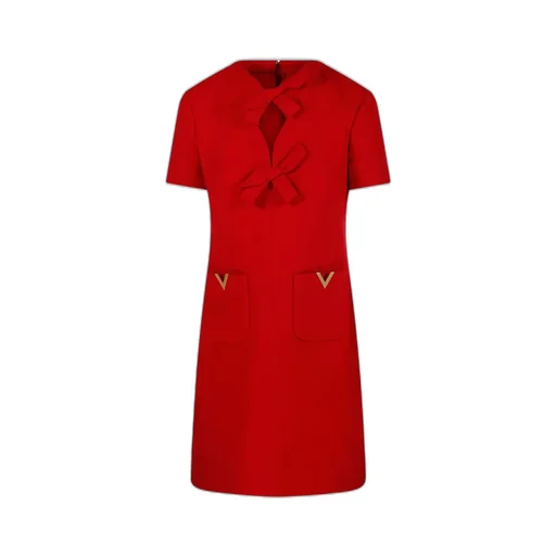 Shift Dress With Bow Detail