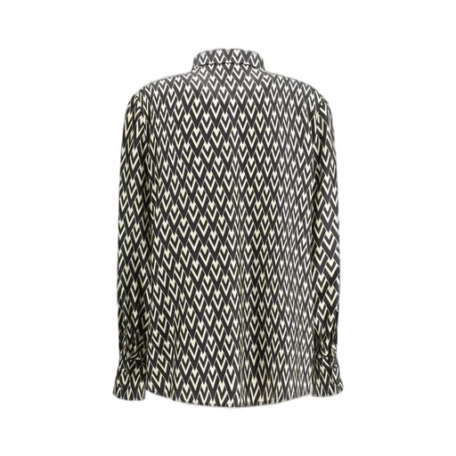 Geometric Print Silk Shirt