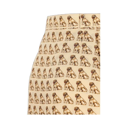 Midi Skirt With Dog Print