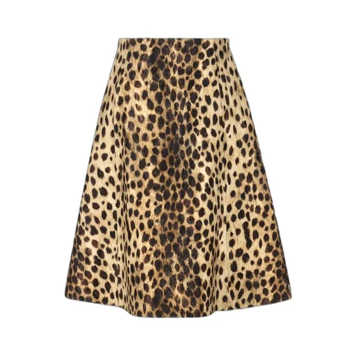 Leopard Print A-Line Skirt