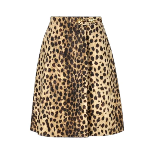Leopard Print A-Line Skirt