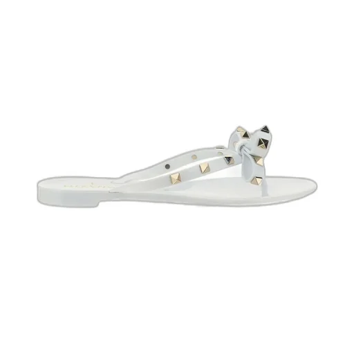 Flip Flops With Studded Bow