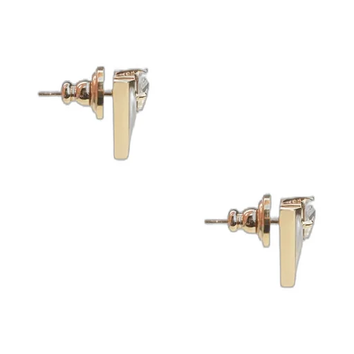 V Logo Stud Earrings