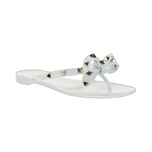 Flip Flops With Studded Bow