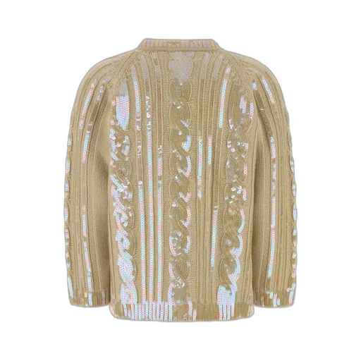 Embellished Cable Knit Cardigan
