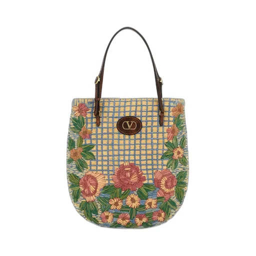 Valentino Garavani Vltn Raffia Tote Bag