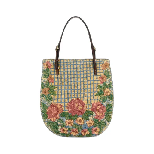 Valentino Garavani Vltn Raffia Tote Bag