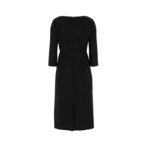 Midi Dress With Bow Embellishment
