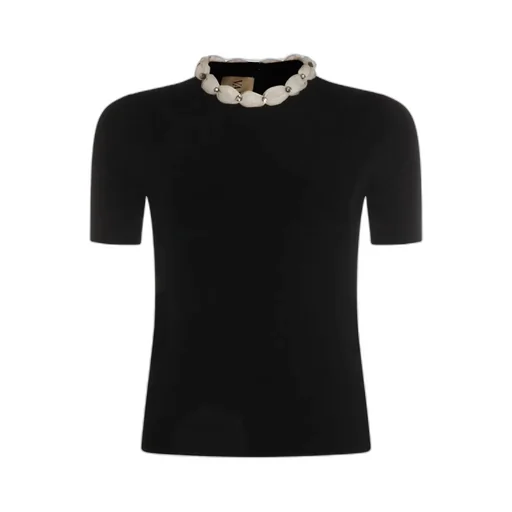 Top With Embellished Collar