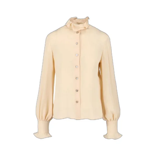 Ruffled High Neck Blouse