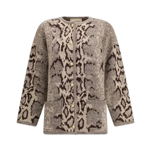 Snakeskin Print Cardigan