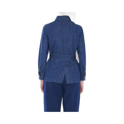 Denim Jacket With Belt