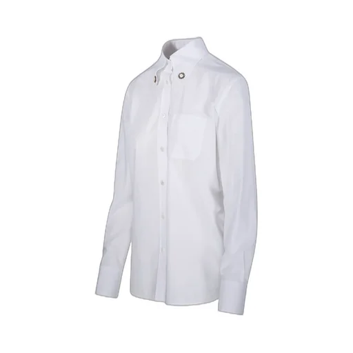 Button-Down Shirt With Embellished Collar