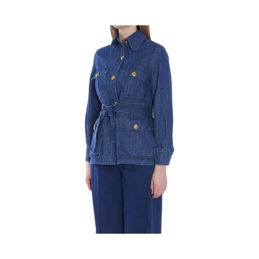 Denim Jacket With Belt