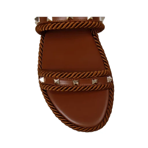 Studded Rope Flat Sandals