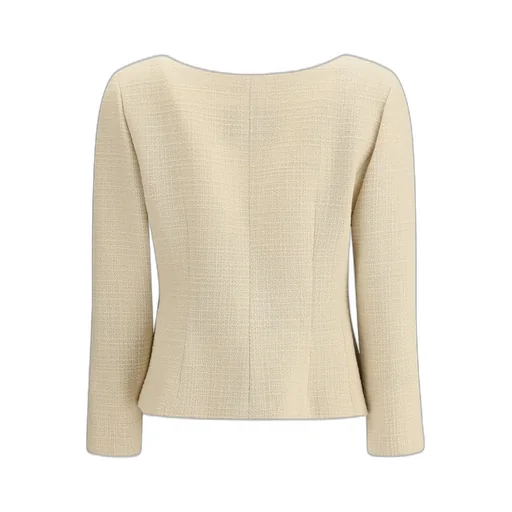 Tweed Jacket With Bow Detail