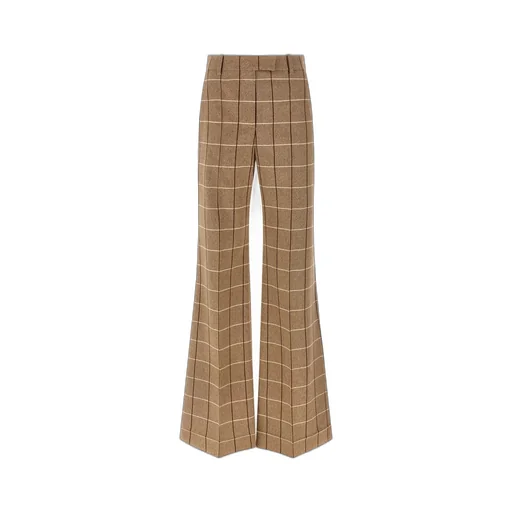 High-Waisted Flared Trousers