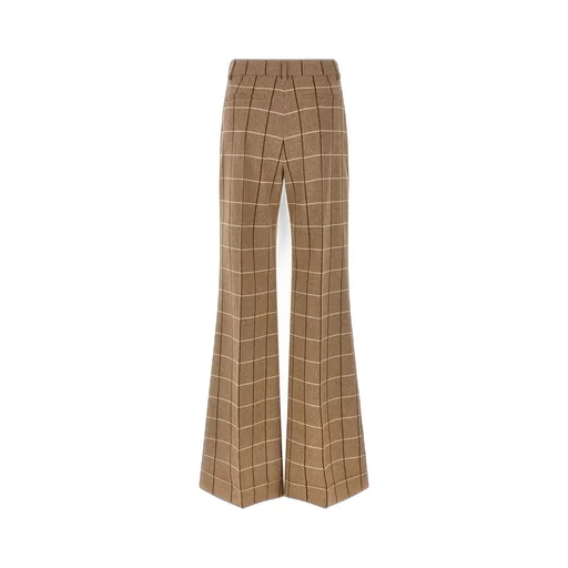 High-Waisted Flared Trousers