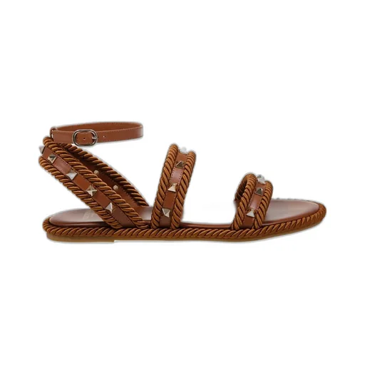 Studded Rope Flat Sandals