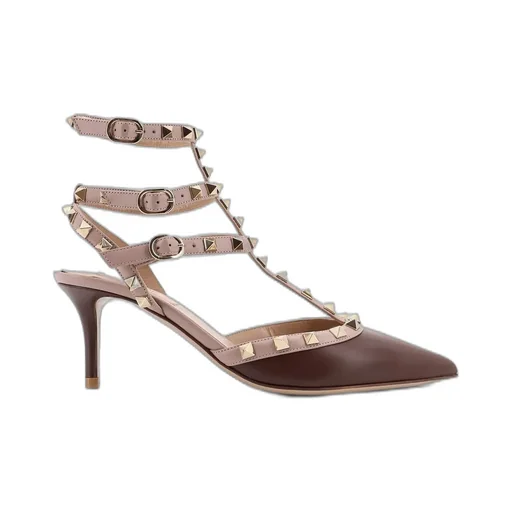 Rockstud Ankle Strap Pumps