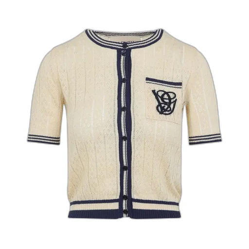 Short Sleeve Knit Cardigan