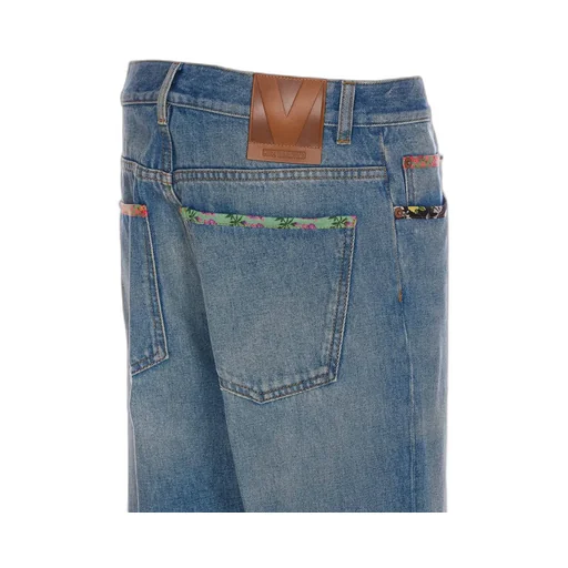 Straight-Leg Jeans With Floral Embroidery
