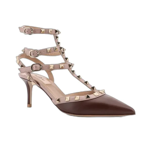 Rockstud Ankle Strap Pumps
