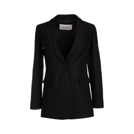 Blazer With Lace Inserts